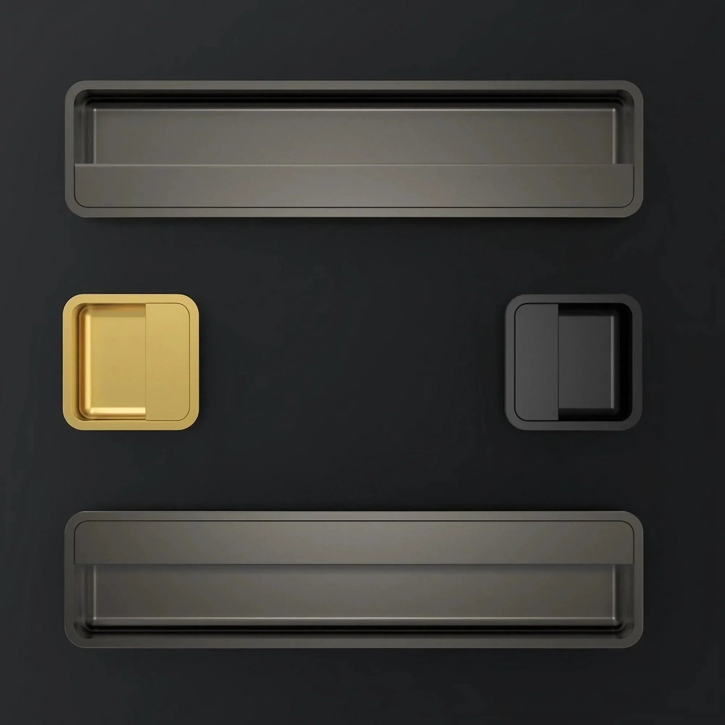Modern Aesthetics Hidden Drawer Handles Zinc Alloy Cabinet Pulls - KAHO Hardware