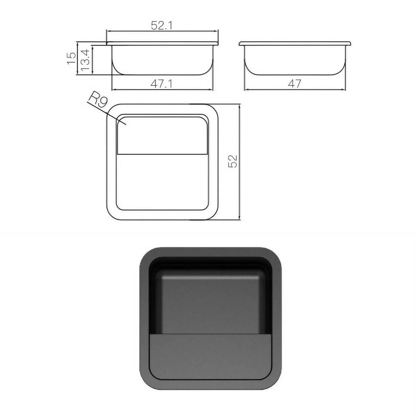 Modern Aesthetics Hidden Drawer Handles Zinc Alloy Cabinet Pulls - KAHO Hardware