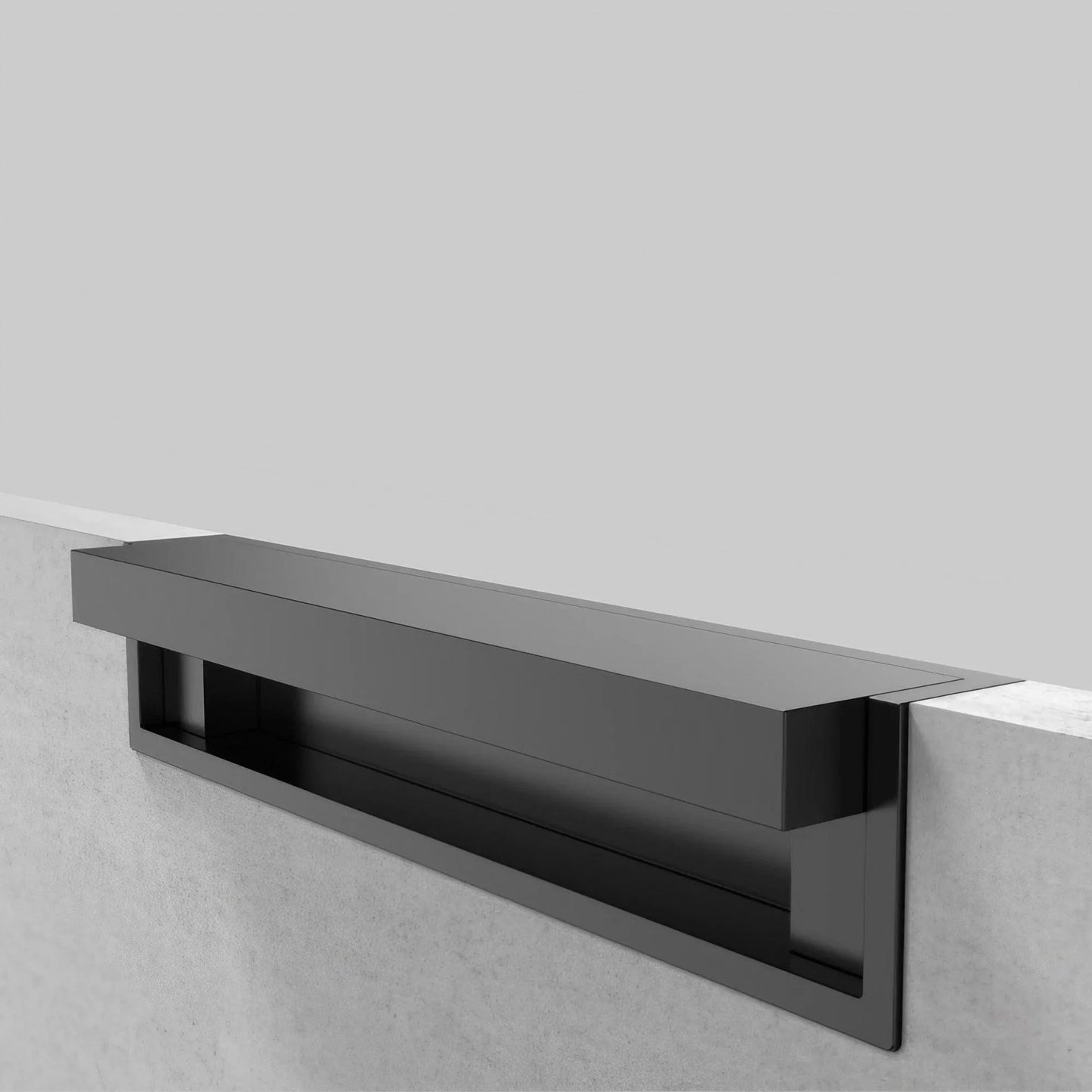 Modern Recessed Cabinet Pulls Matte Pearl Black Nickel - KAHO Hardware