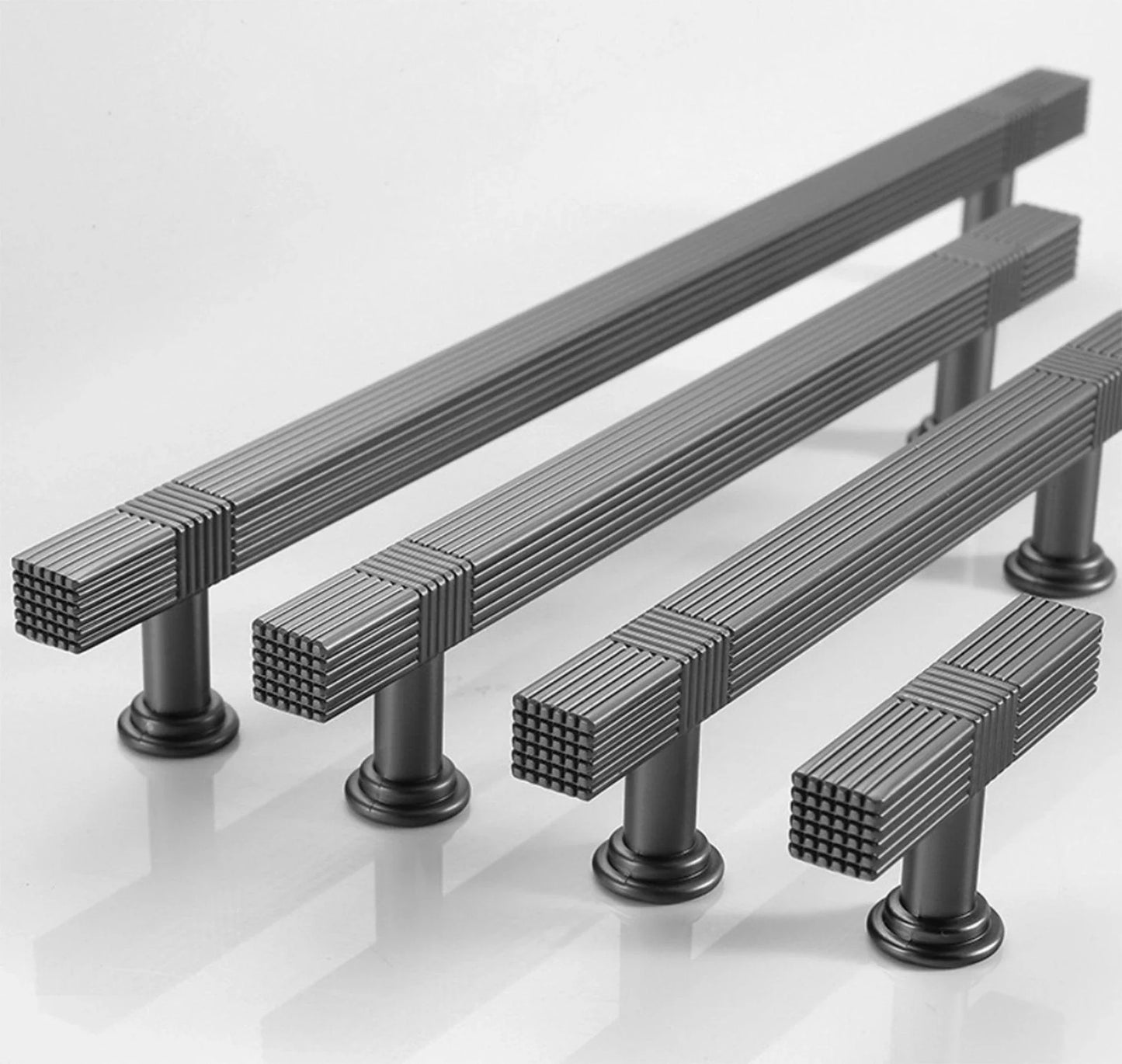 Light Luxury Stripe Nickel Finish Cabinet Bar Pulls T-Bar Knobs - KAHO Hardware