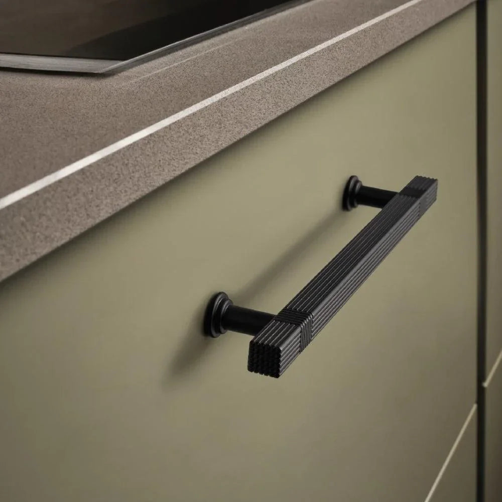 Light Luxury Stripe Nickel Finish Cabinet Bar Pulls T-Bar Knobs - KAHO Hardware