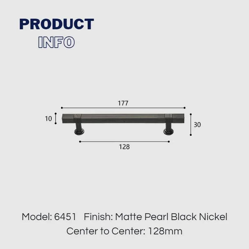 Light Luxury Stripe Nickel Finish Cabinet Bar Pulls T-Bar Knobs - KAHO Hardware