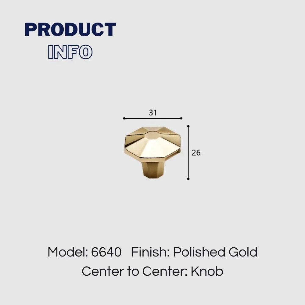 Light Luxury Polished Gold Cabinet Pulls and Knobs - KAHO Hardware