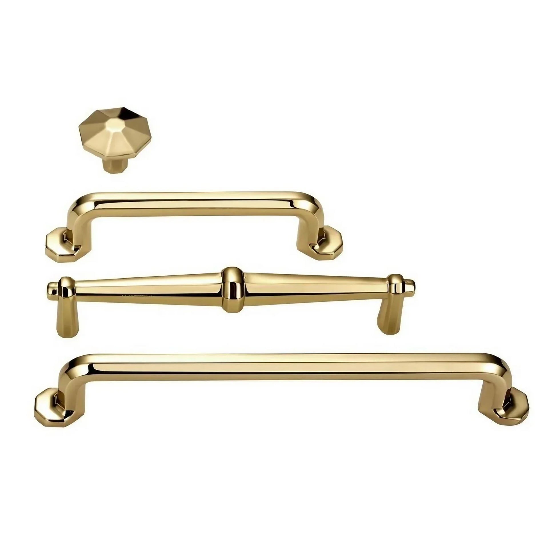 Light Luxury Polished Gold Cabinet Pulls and Knobs - KAHO Hardware