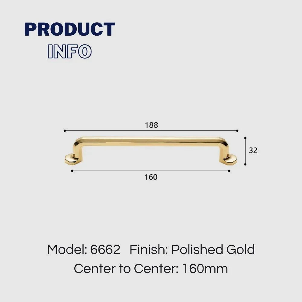 Light Luxury Polished Gold Cabinet Pulls and Knobs - KAHO Hardware