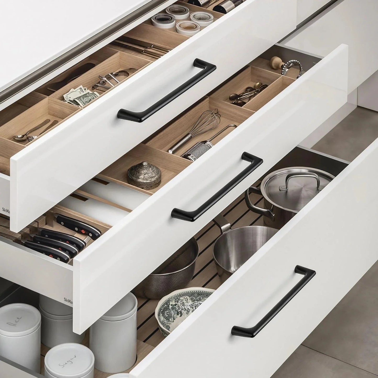 Sleek Drawer Pulls and Knobs Simple Cabinet Handles - KAHO Hardware