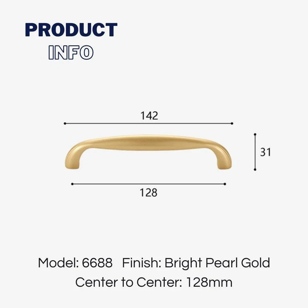Modern Minimalist Curved Kitchen Cabinet Knobs and Pulls - KAHO Hardware