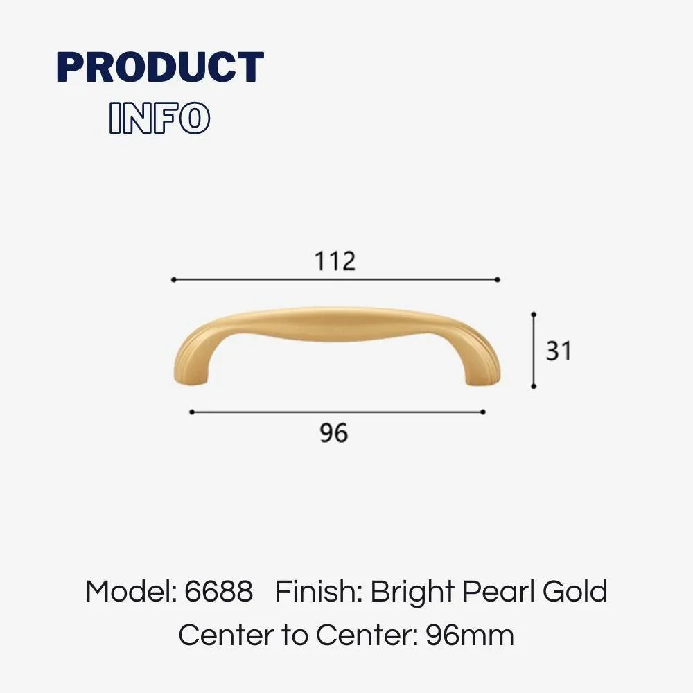 Modern Minimalist Curved Kitchen Cabinet Knobs and Pulls - KAHO Hardware