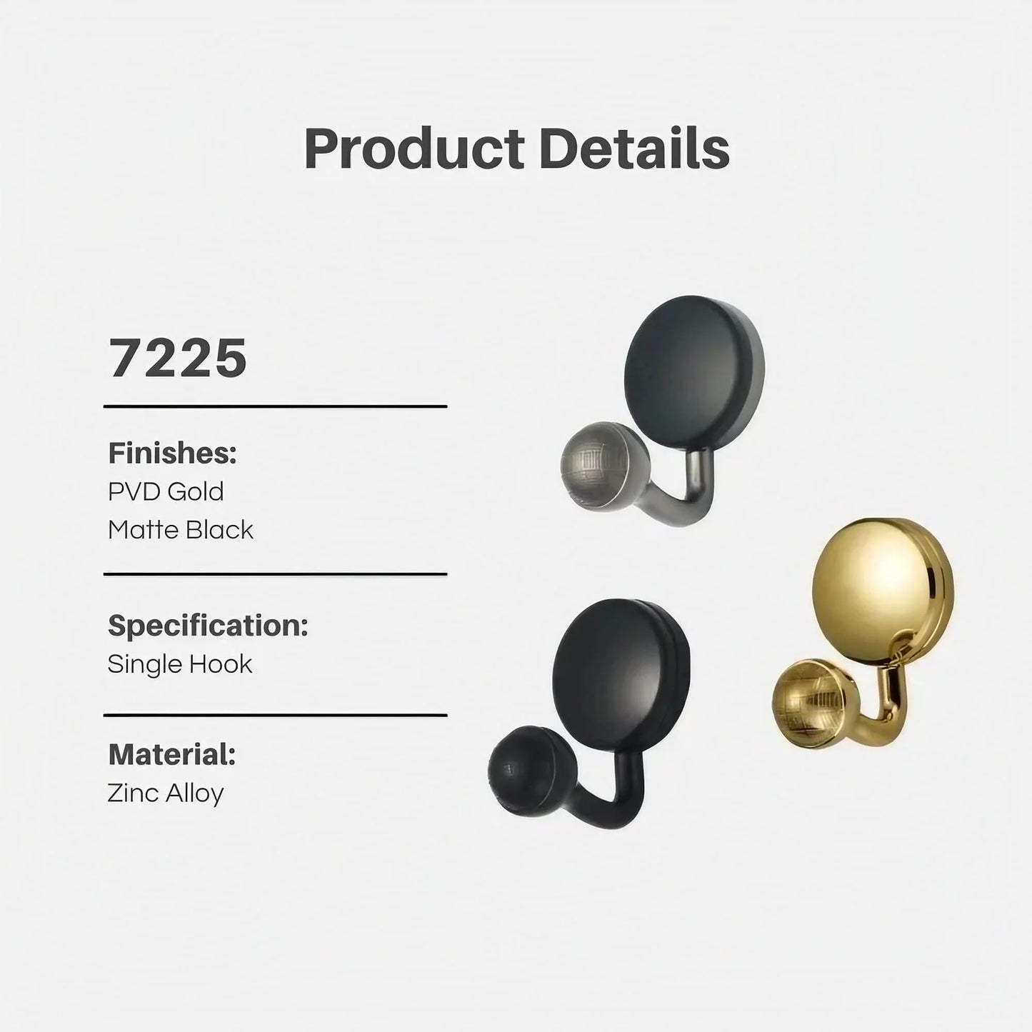 Elegant Zinc Alloy Checkered Wall Coat Hooks - KAHO Hardware