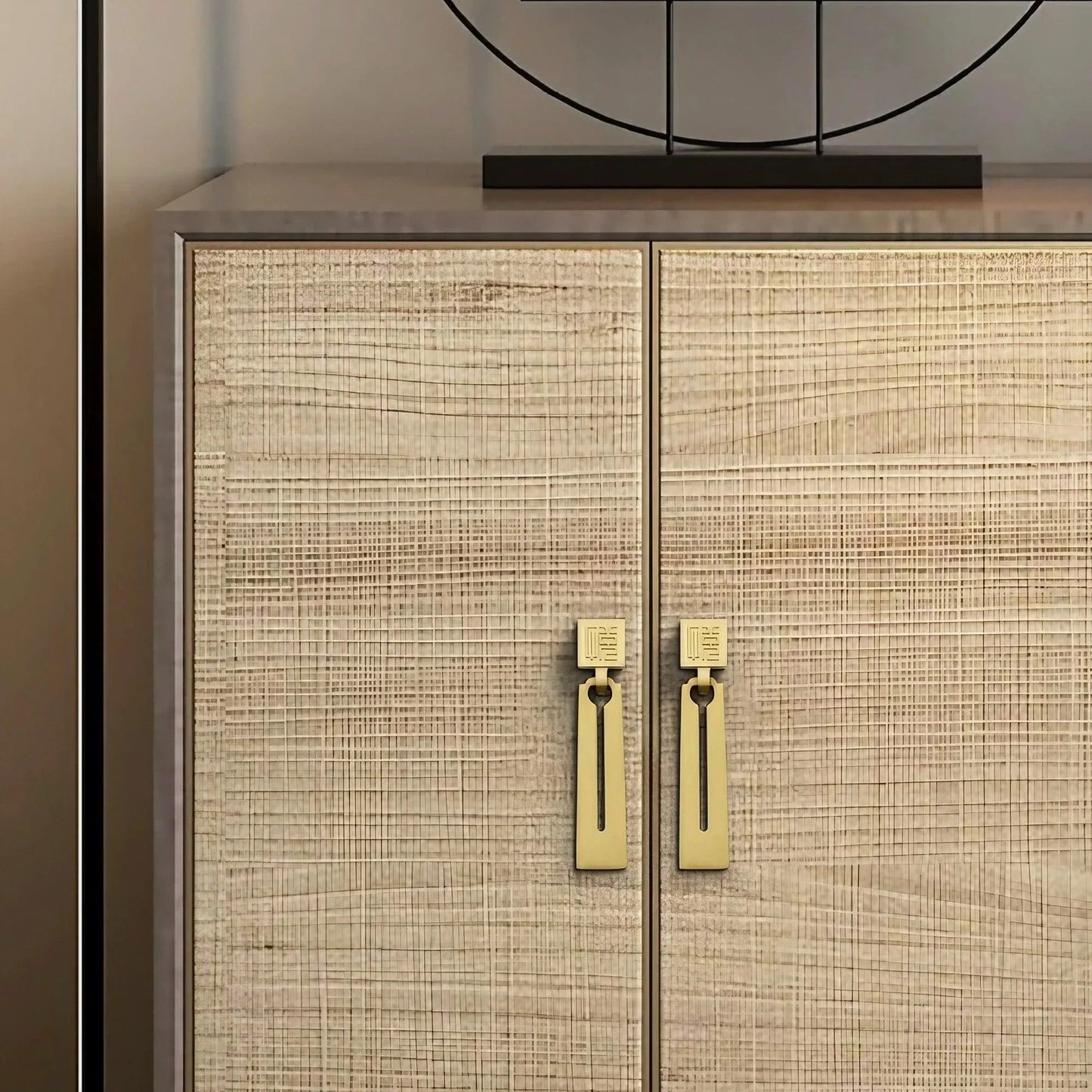 Square Brass Drop Handle Drawer Pulls New Chinese Style Drop Pulls - KAHO Hardware