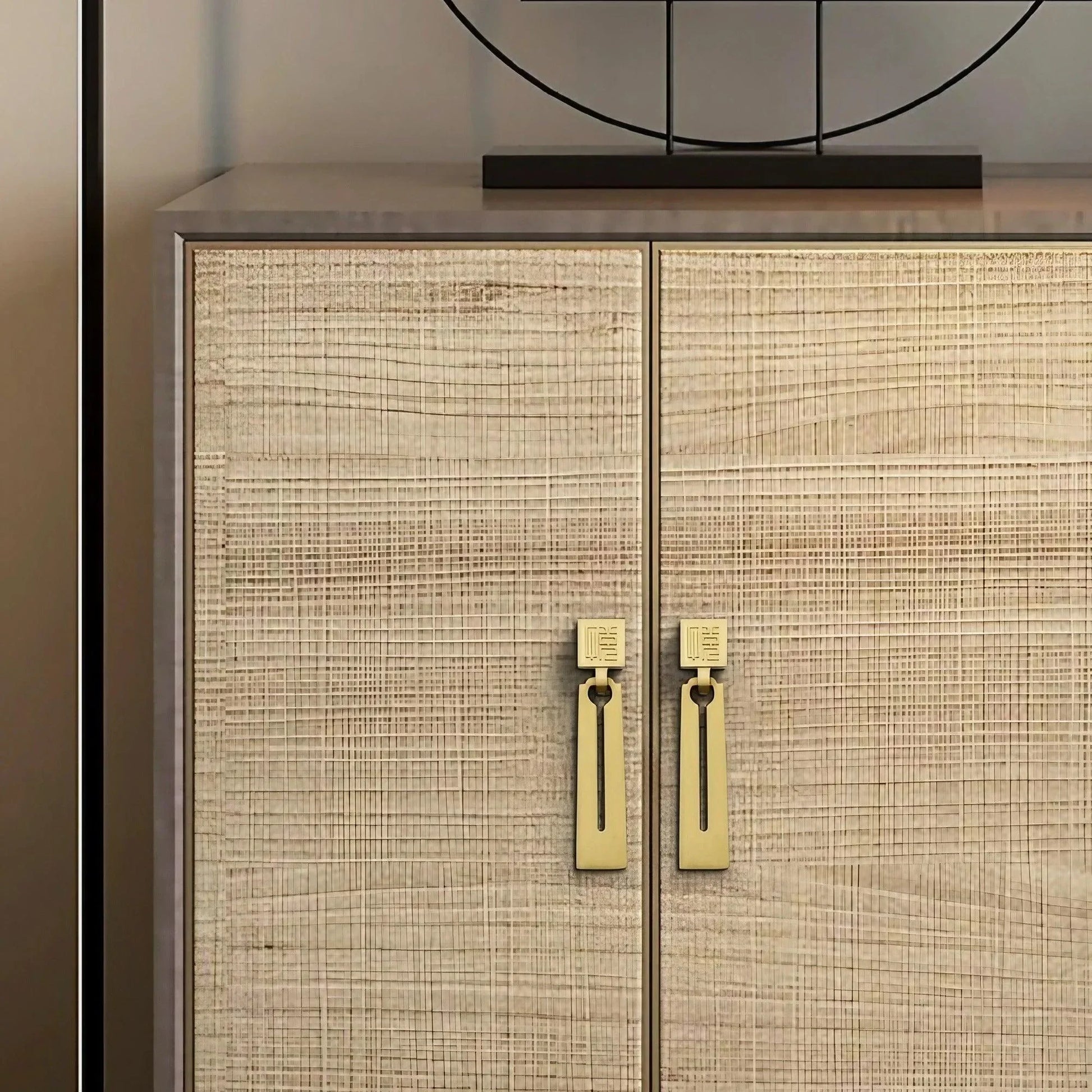 Square Brass Drop Handle Drawer Pulls New Chinese Style Drop Pulls - KAHO Hardware