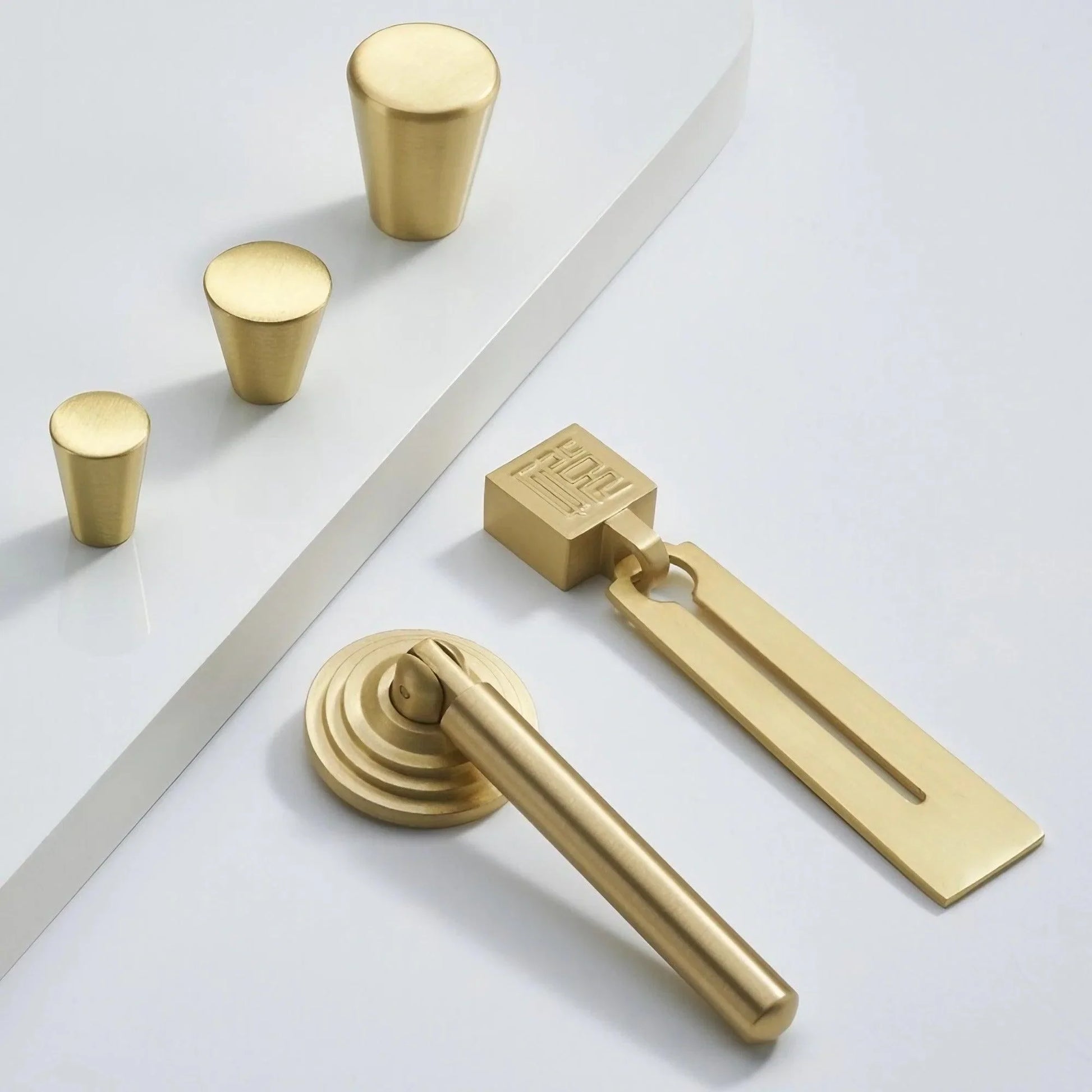Elegant Simple Brass Drop Pull Handle for Drawers and Cabinets - KAHO Hardware