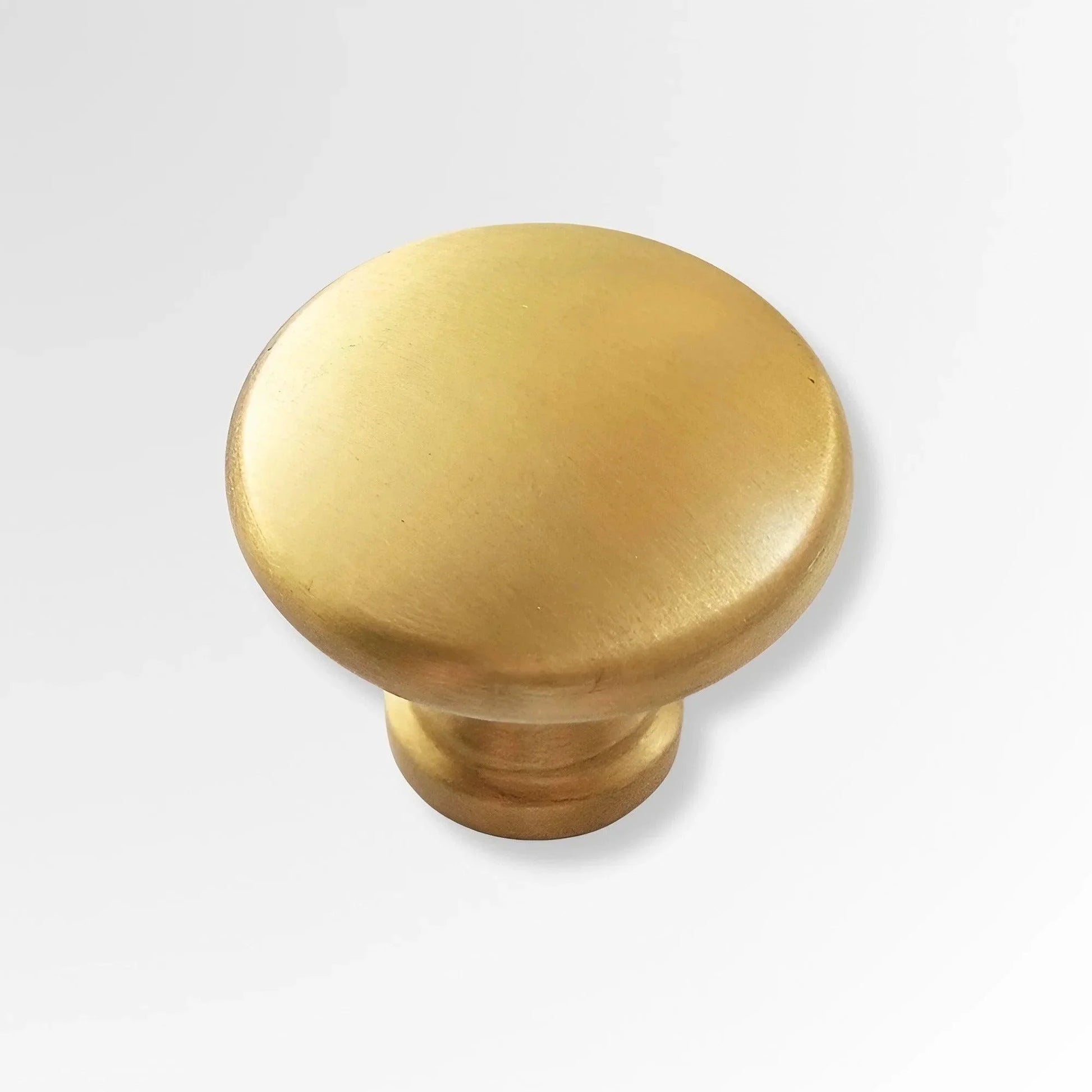 Minimalist Round Brass Knobs for Sleek Kitchen Cabinet Design - KAHO Hardware