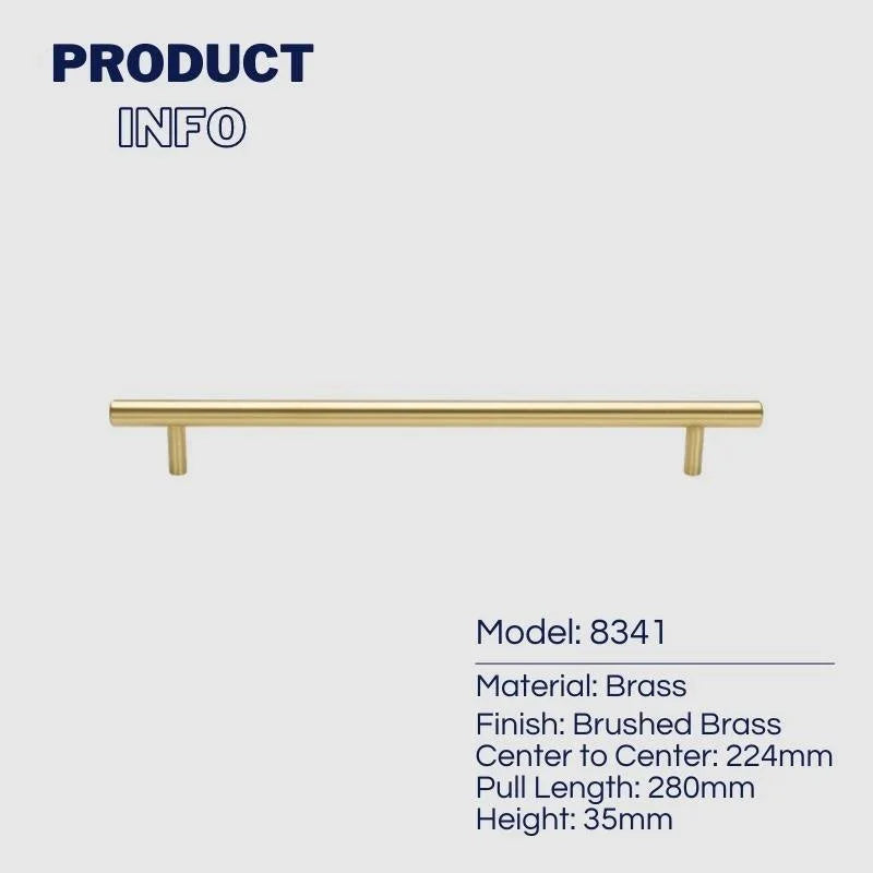 Solid Brass T-bar Kitchen Cabinet Handles - KAHO Hardware