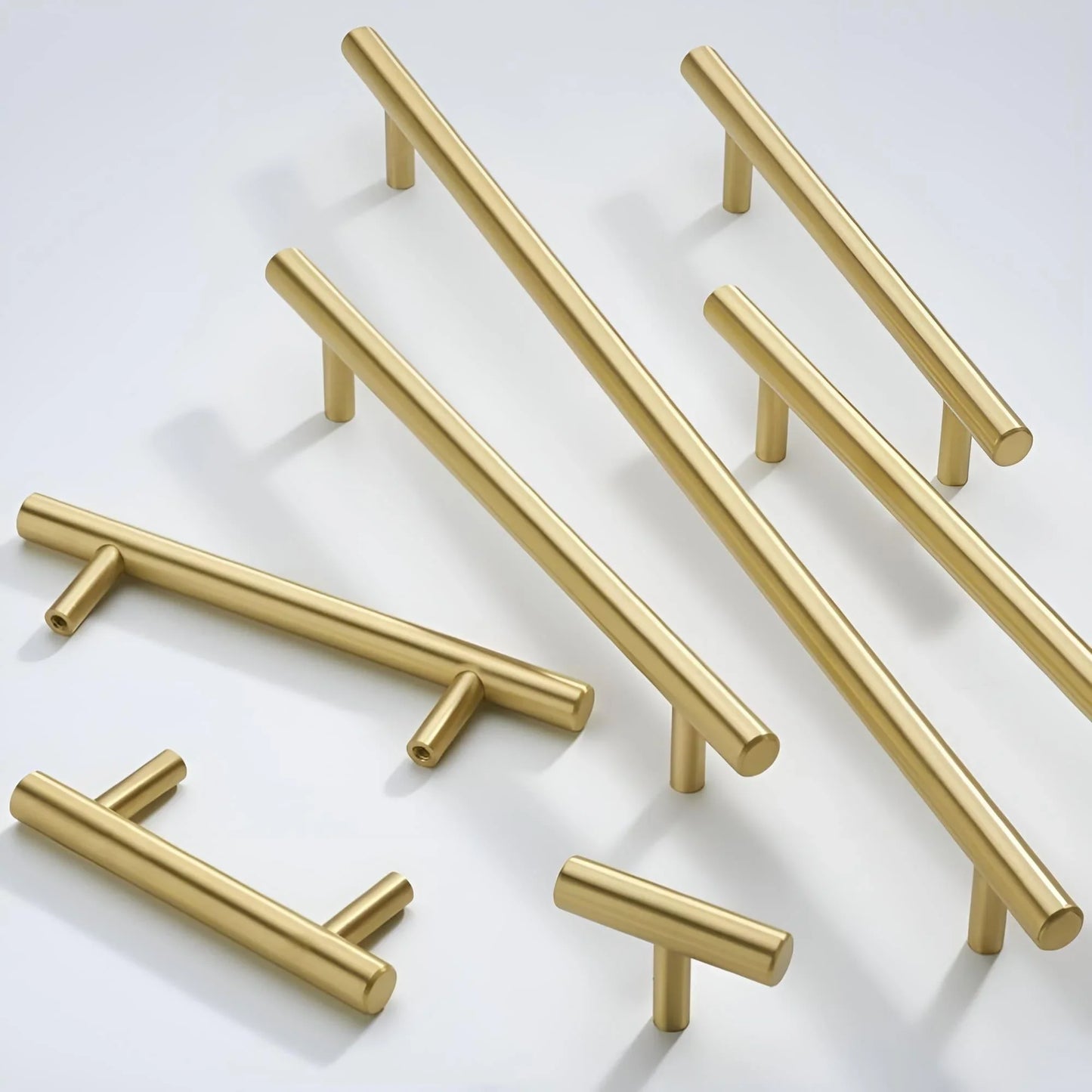 Solid Brass T-bar Kitchen Cabinet Handles - KAHO Hardware