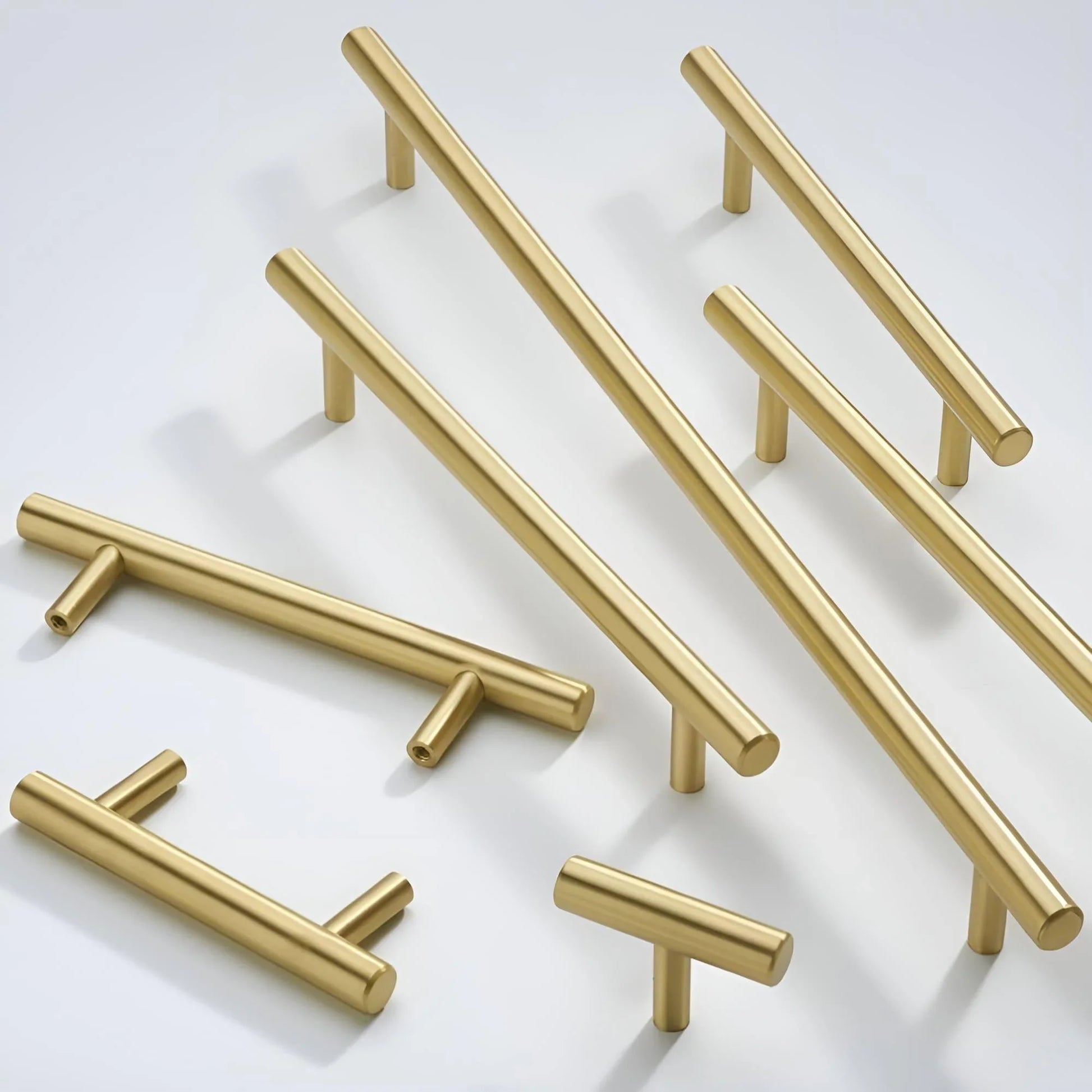 Solid Brass T-bar Kitchen Cabinet Handles - KAHO Hardware
