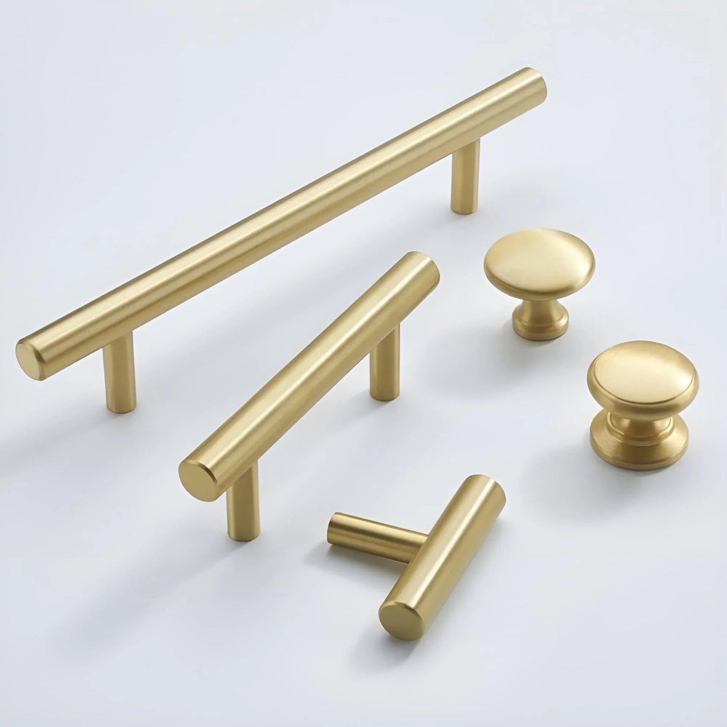 Solid Brass T-bar Kitchen Cabinet Handles - KAHO Hardware