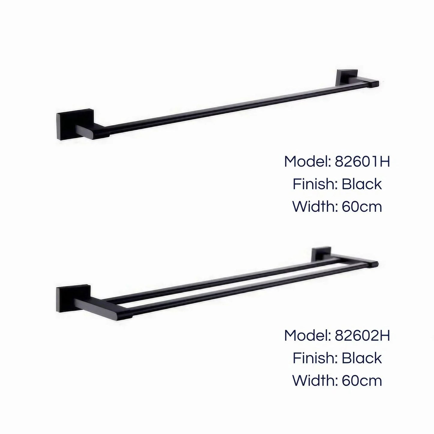 Round Corner Wall Mount Bathroom Towel Bar - KAHO Hardware