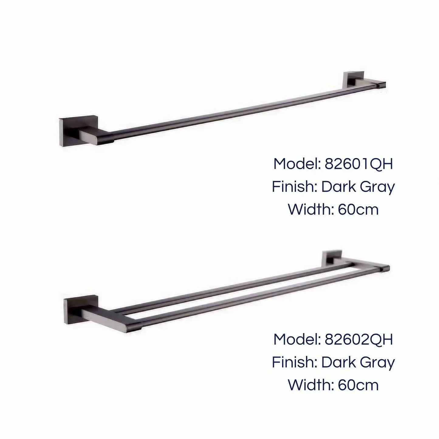 Round Corner Wall Mount Bathroom Towel Bar - KAHO Hardware