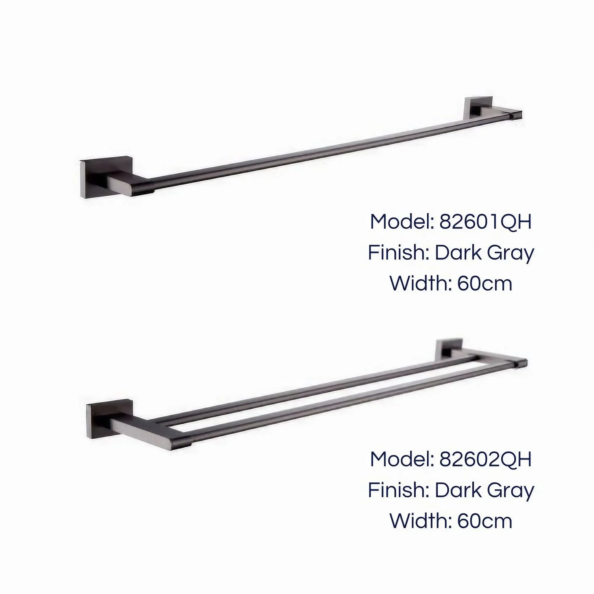 Round Corner Wall Mount Bathroom Towel Bar - KAHO Hardware