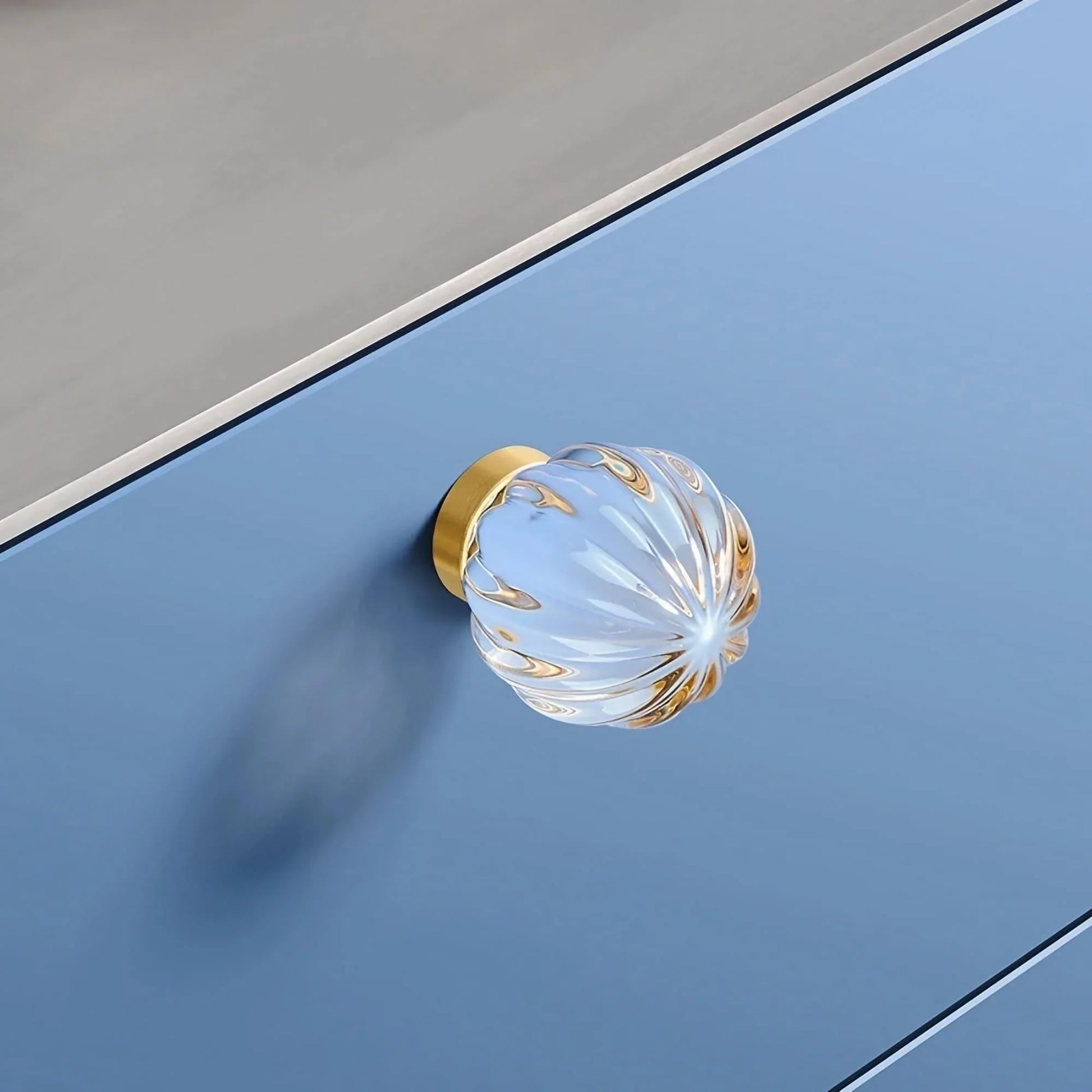 Chic Brass and Champagne Crystal Cabinet Knobs - KAHO Hardware