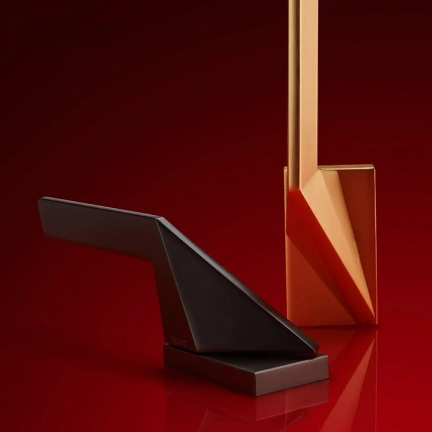 Geometric Aesthetics Interior Door Handles with Locks - KAHO Hardware