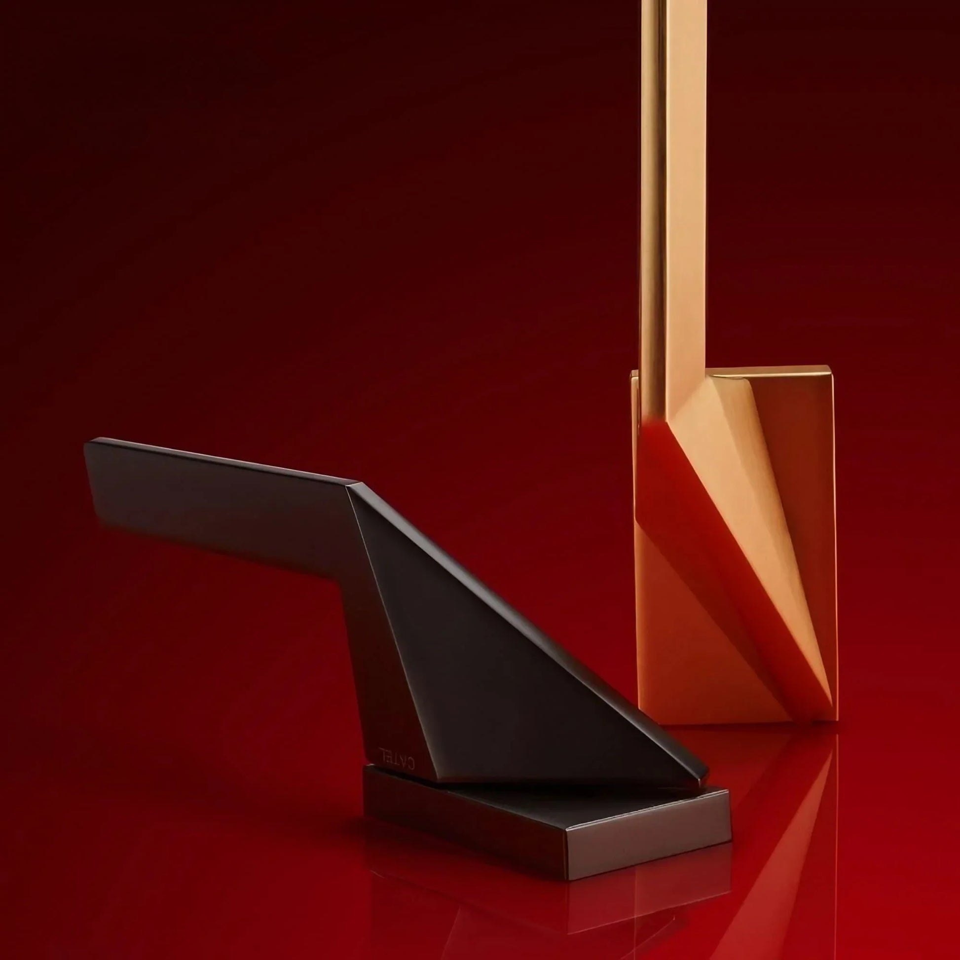 Geometric Aesthetics Interior Door Handles with Locks - KAHO Hardware