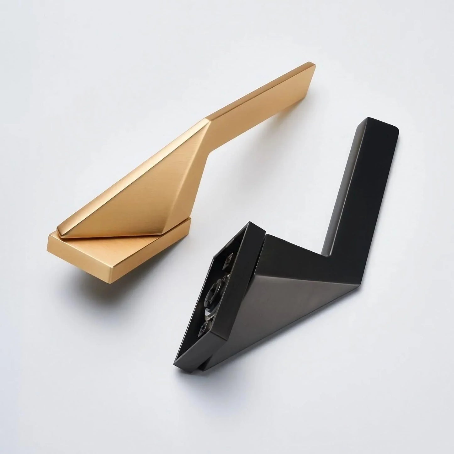 Geometric Aesthetics Interior Door Handles with Locks - KAHO Hardware