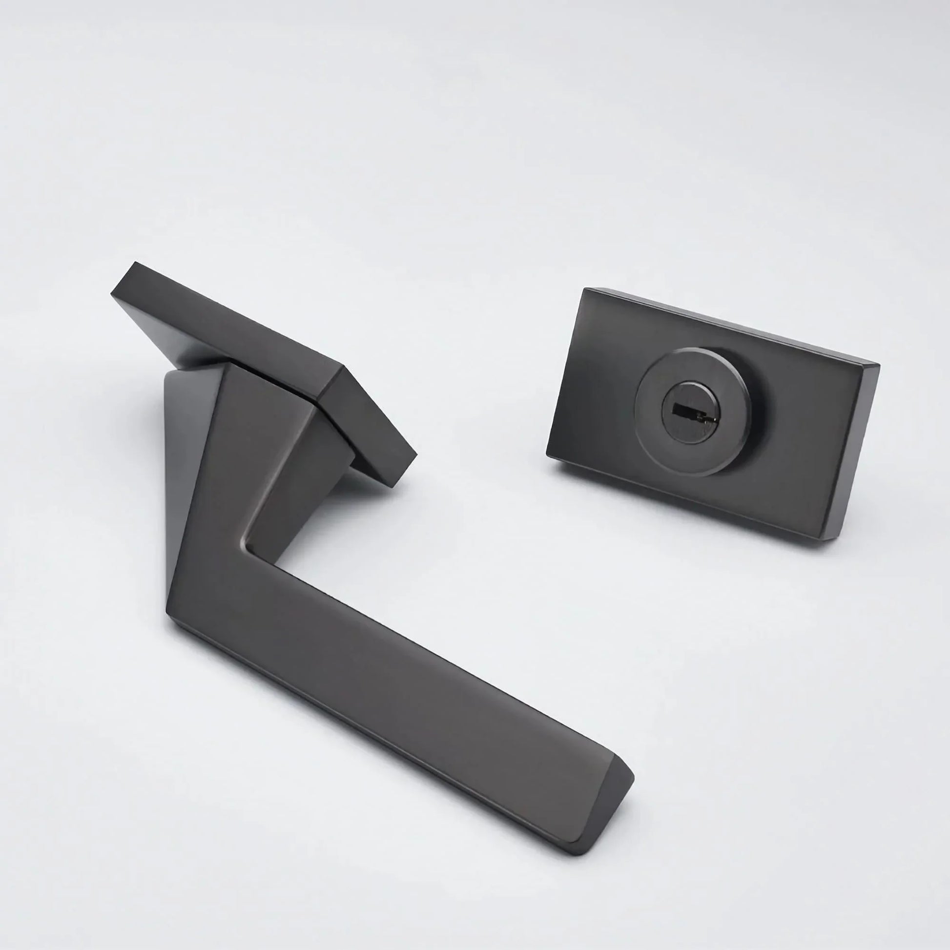 Geometric Aesthetics Interior Door Handles with Locks - KAHO Hardware