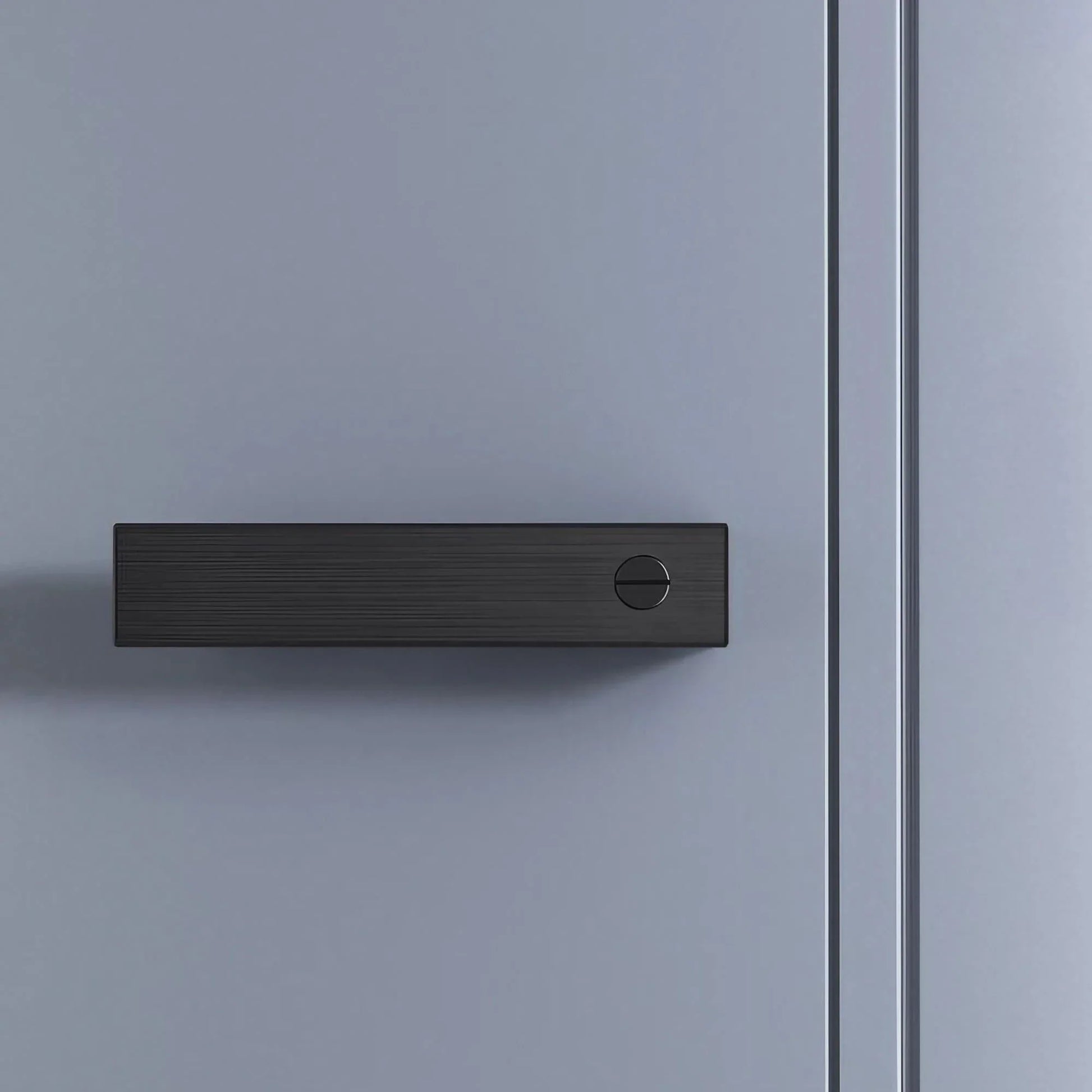 Minimalist Black Interior Door Handles with Lock - KAHO Hardware