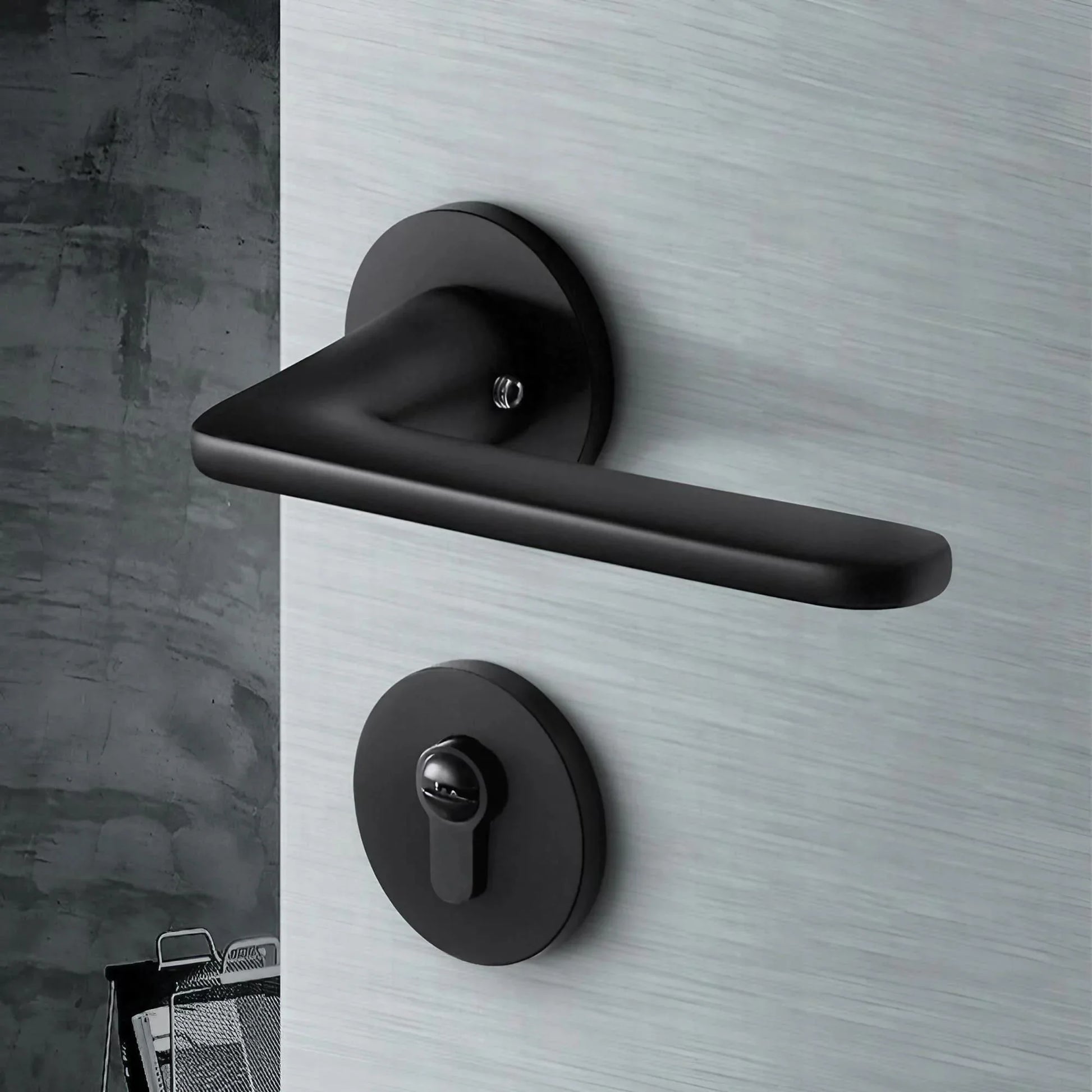 Matte Black Door Lever Handles with Keys - KAHO Hardware