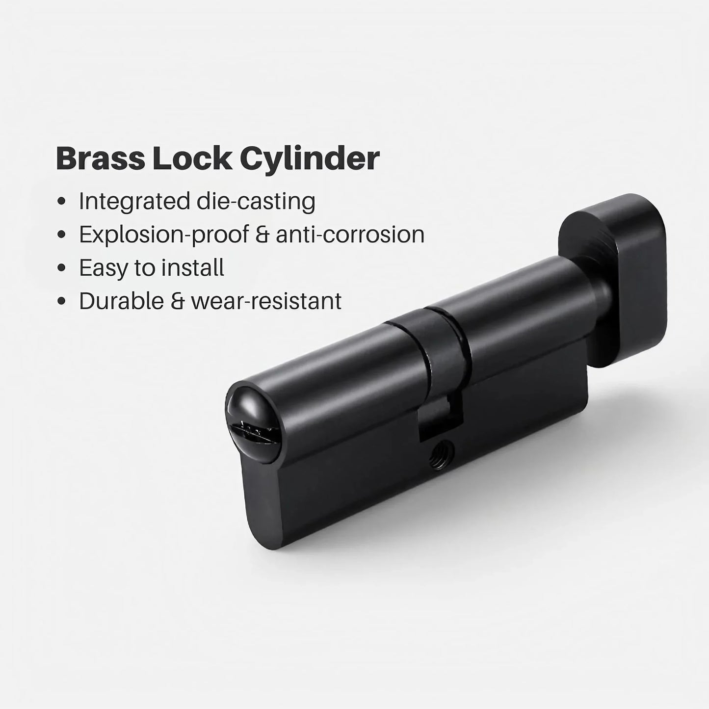 Matte Black Door Lever Handles with Keys - KAHO Hardware