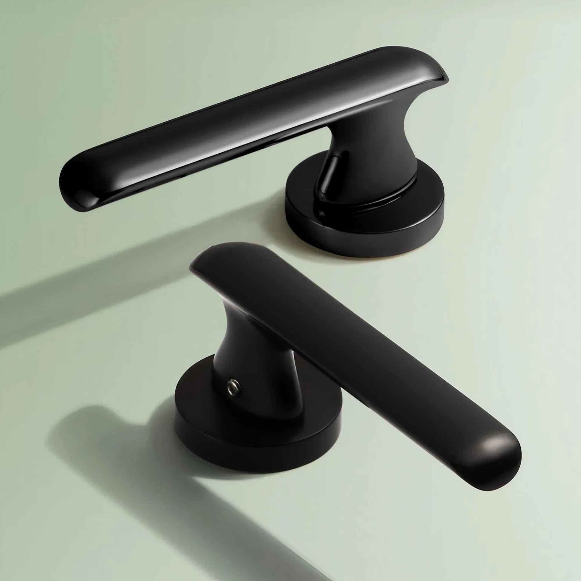 Matte Black Lever Door Handle with Key Lock - KAHO Hardware