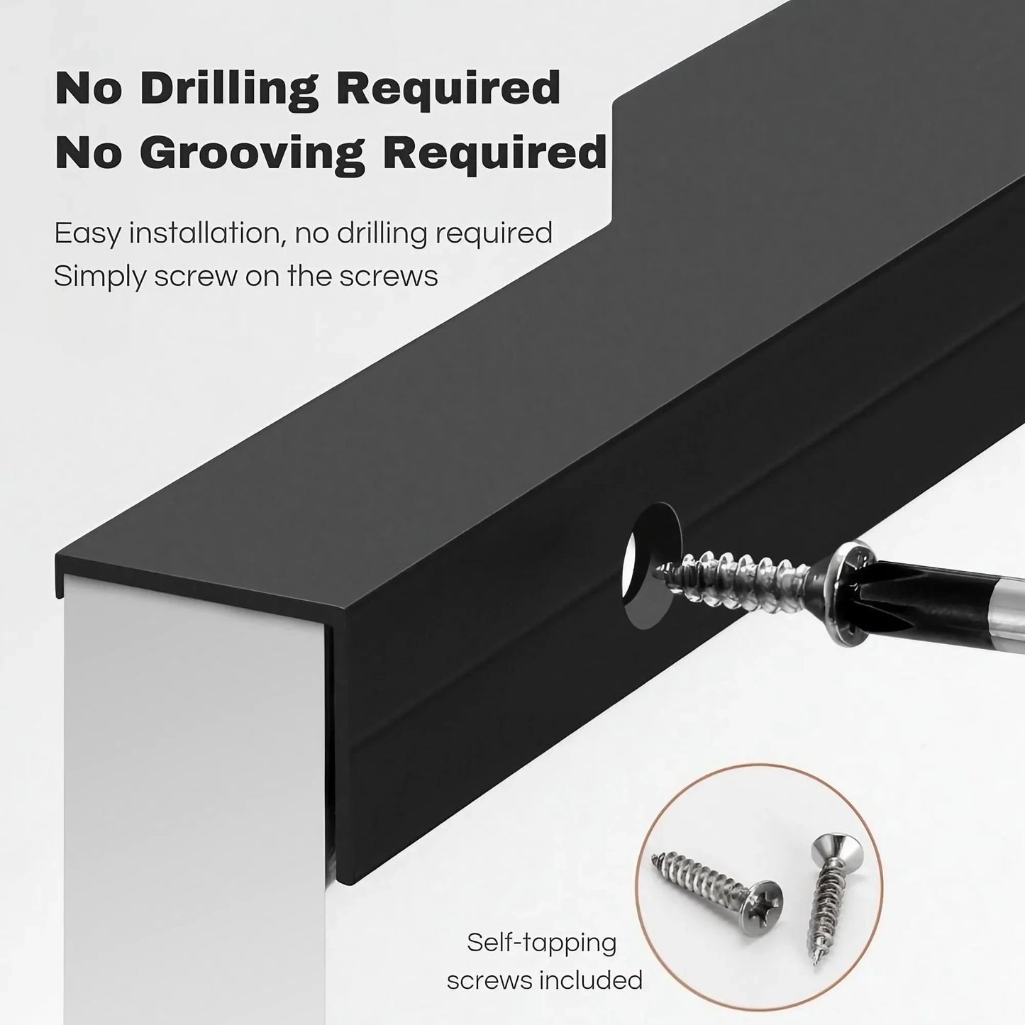 F-shaped Invisible Long Cabinet Edge Pulls - KAHO Hardware