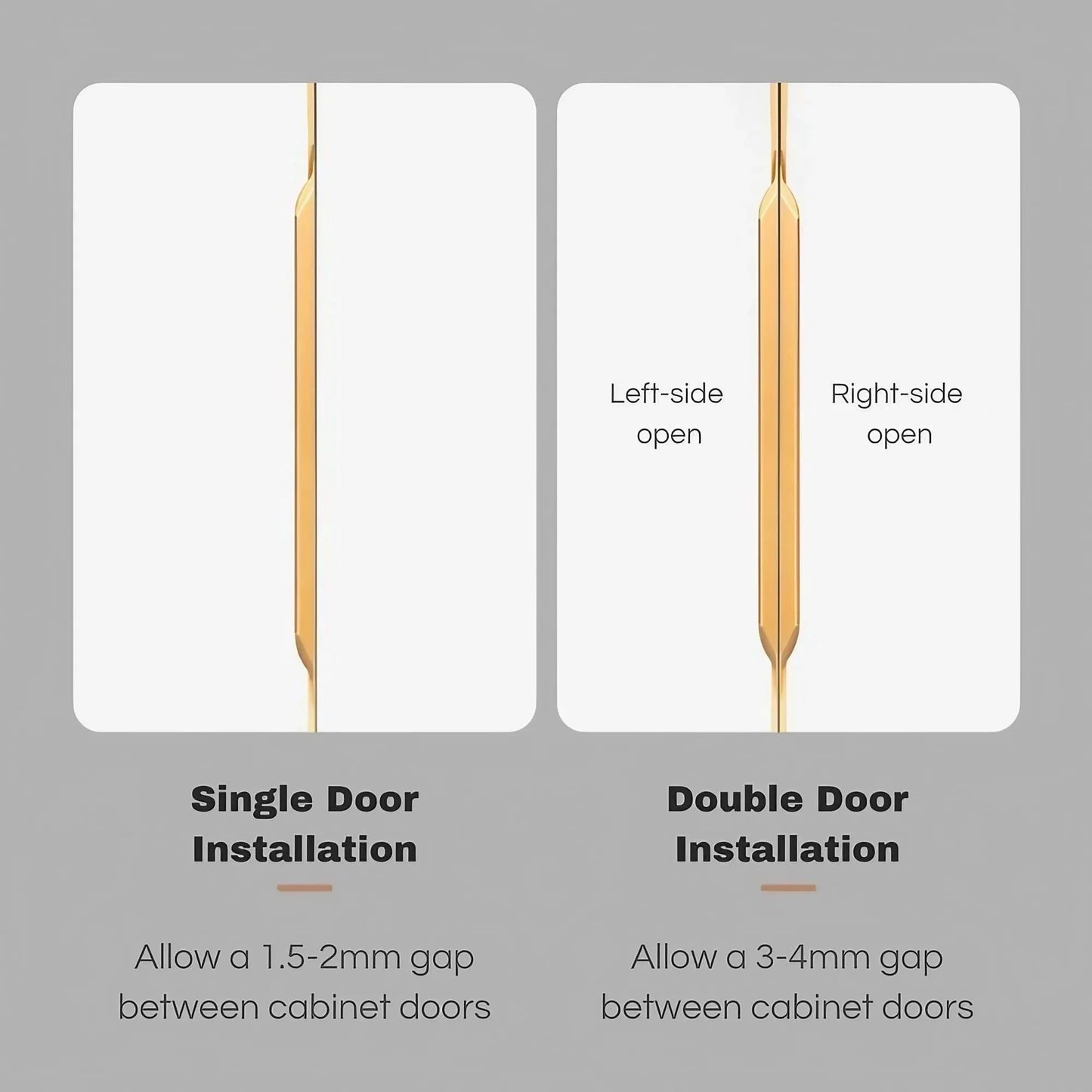F-shaped Invisible Long Cabinet Edge Pulls - KAHO Hardware