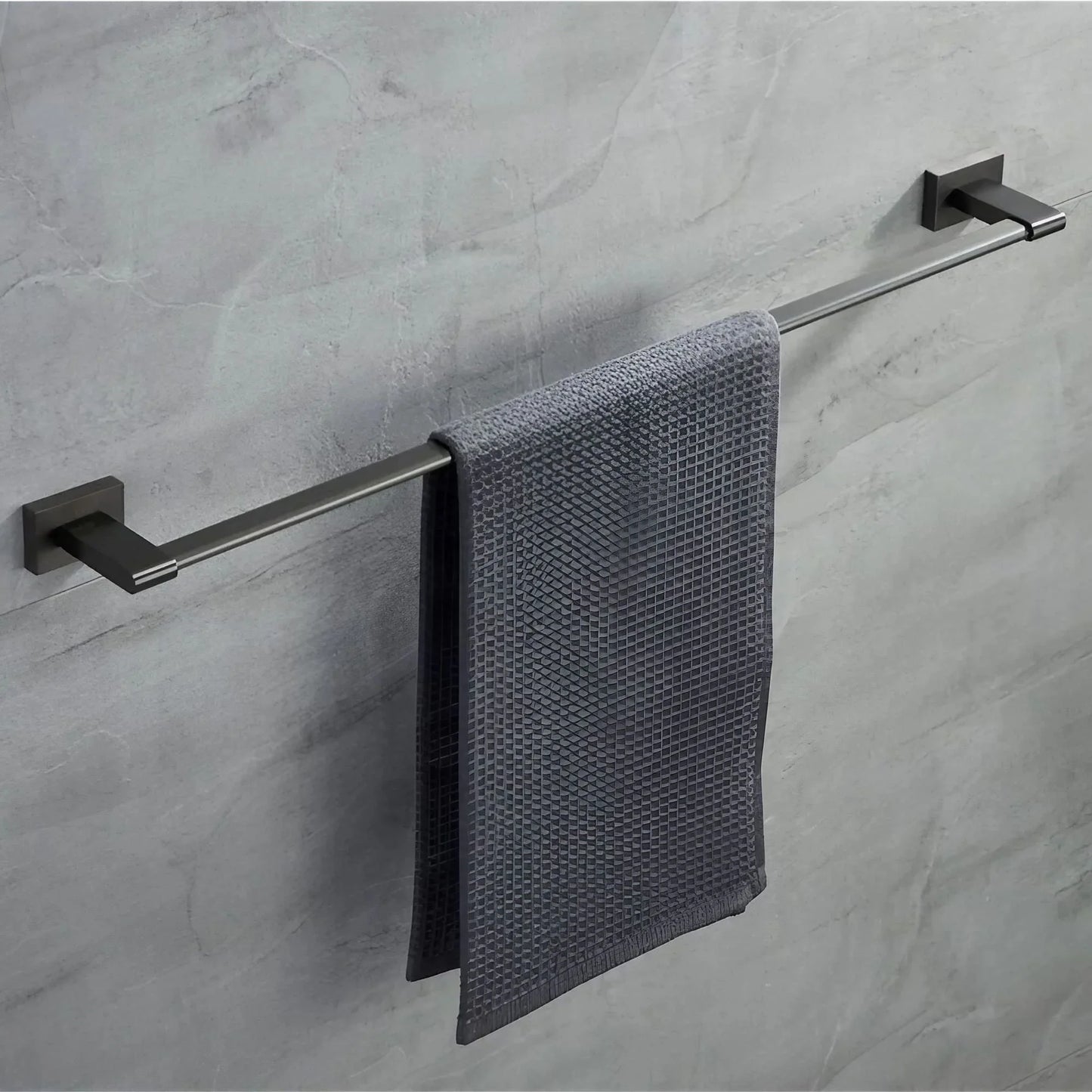 Round Corner Wall Mount Bathroom Towel Bar - KAHO Hardware