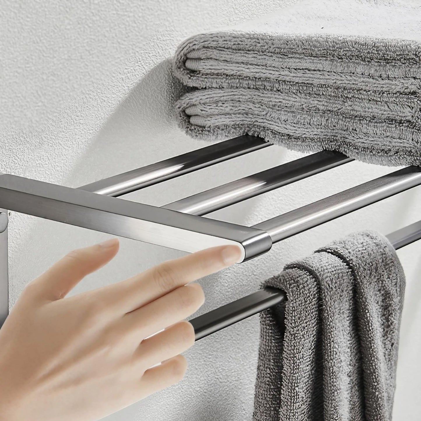 Round Corner Wall Mount Towel Rack - KAHO Hardware