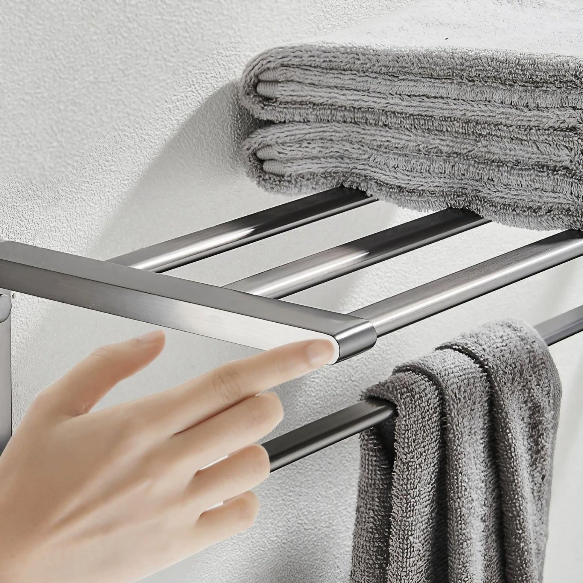 Round Corner Wall Mount Towel Rack - KAHO Hardware