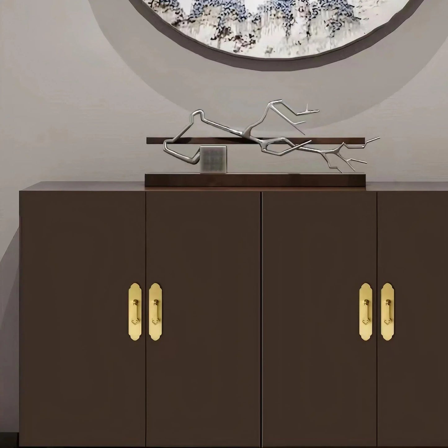 New Chinese Style Brass Drop Pulls with Backplate Drawer Knobs - KAHO Hardware