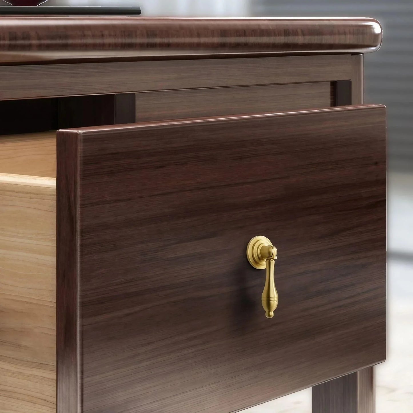 New Chinese Style Brass Drop Pulls with Backplate Drawer Knobs - KAHO Hardware
