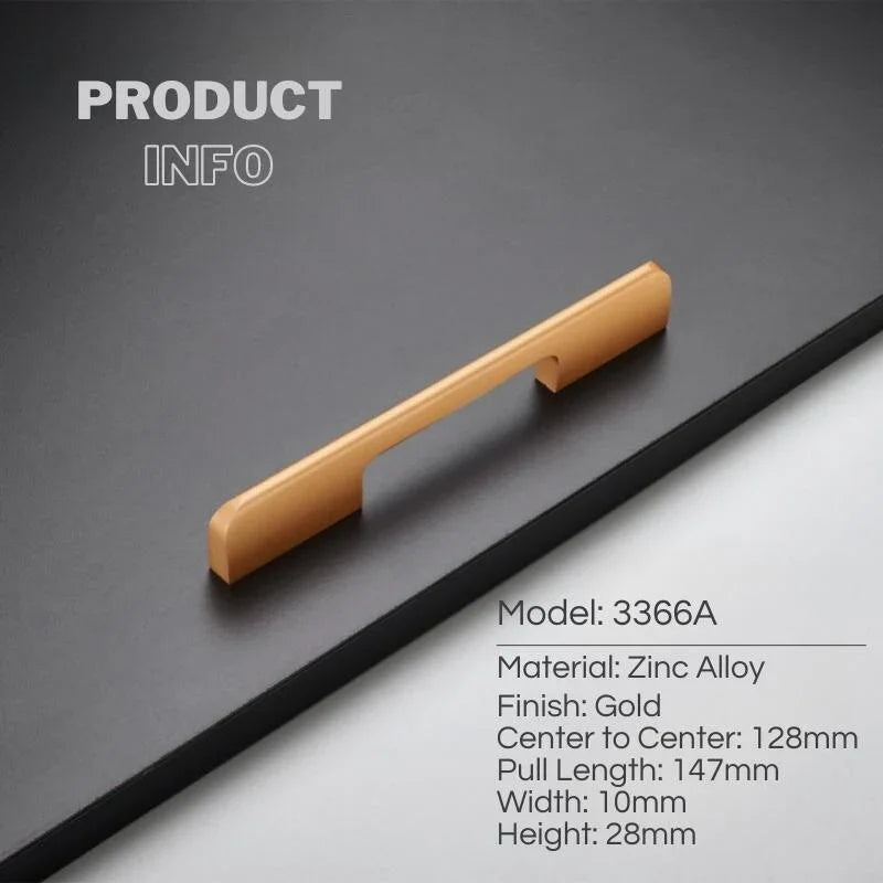 Minimalistic Kitchen Cabinet Handles Extended Cupboard Pulls - KAHO Hardware
