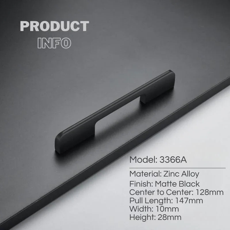 Minimalistic Kitchen Cabinet Handles Extended Cupboard Pulls - KAHO Hardware