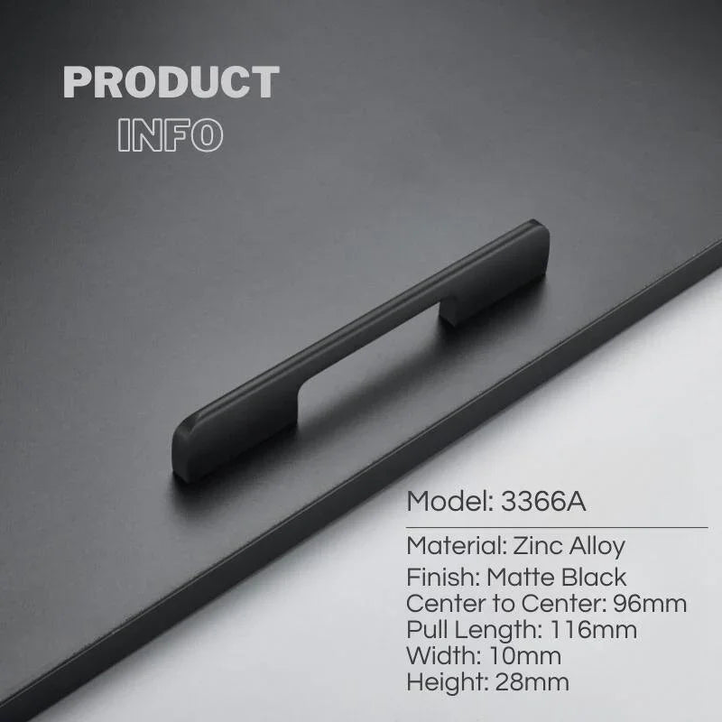 Minimalistic Kitchen Cabinet Handles Extended Cupboard Pulls - KAHO Hardware