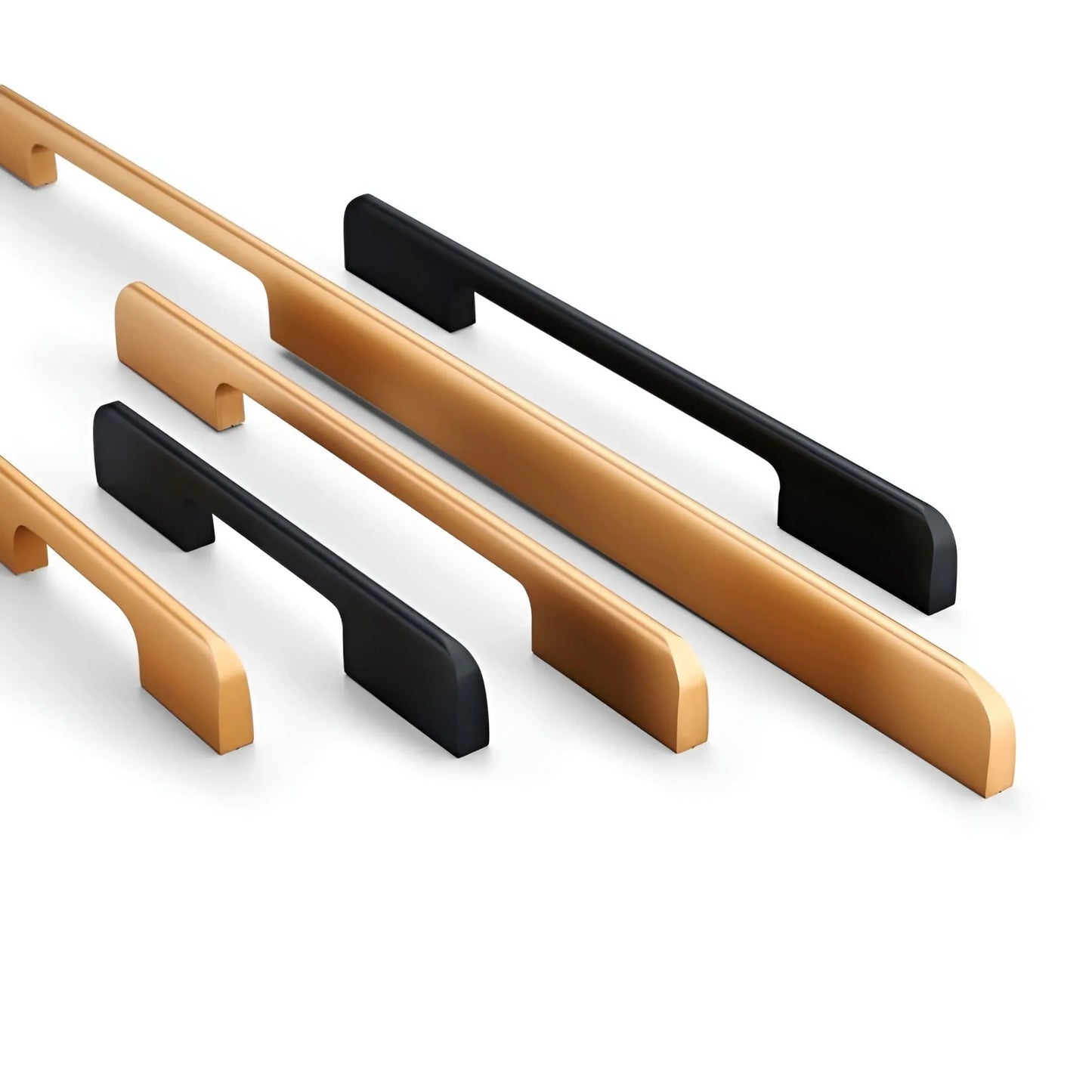 Minimalistic Kitchen Cabinet Handles Extended Cupboard Pulls - KAHO Hardware