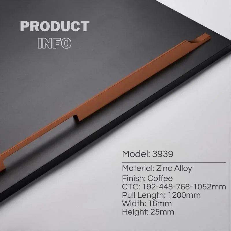 Minimalist Cabinet Pulls Light Luxury Lengthening Closet Handle - KAHO Hardware
