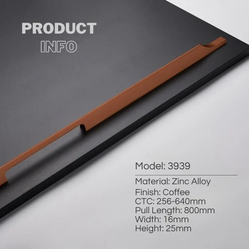 Minimalist Cabinet Pulls Light Luxury Lengthening Closet Handle - KAHO Hardware
