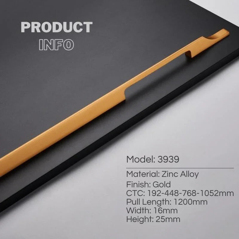 Minimalist Cabinet Pulls Light Luxury Lengthening Closet Handle - KAHO Hardware