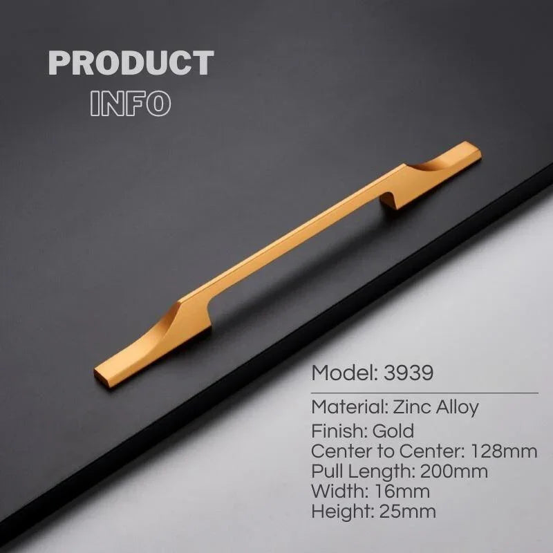 Minimalist Cabinet Pulls Light Luxury Lengthening Closet Handle - KAHO Hardware