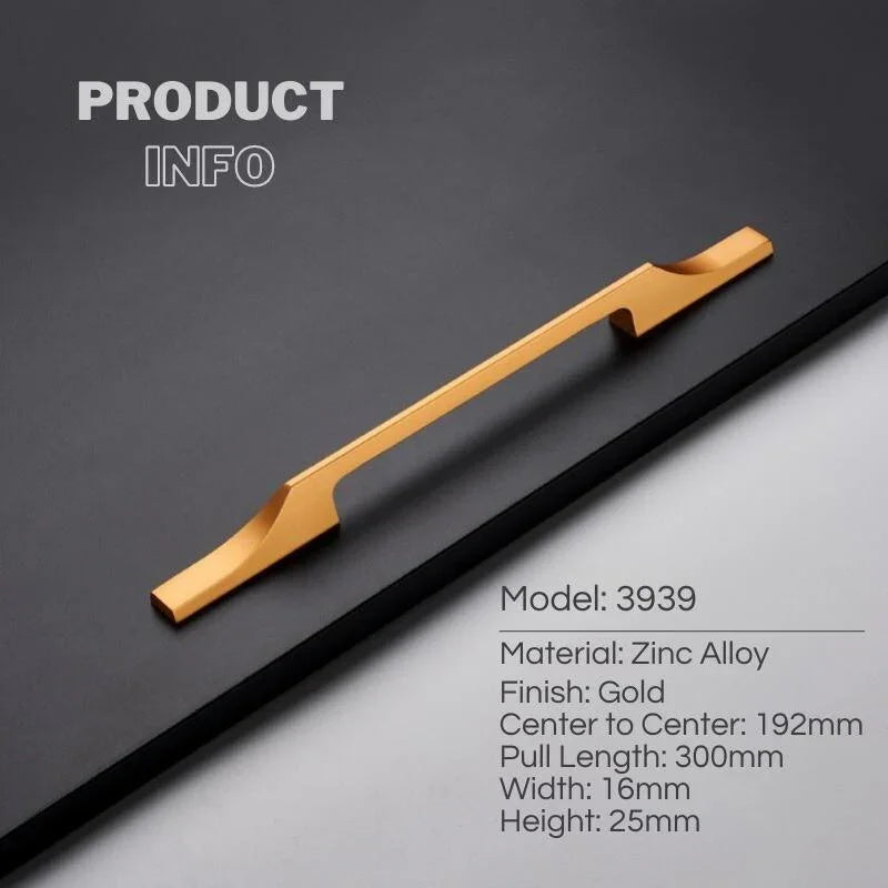 Minimalist Cabinet Pulls Light Luxury Lengthening Closet Handle - KAHO Hardware