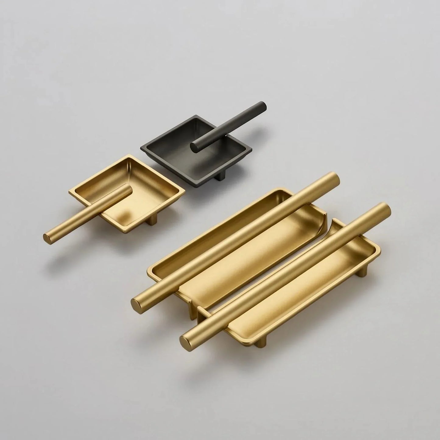 Minimalist Recessed Cabinet Pulls Cupboard Pull Door Closet Handles - KAHO Hardware